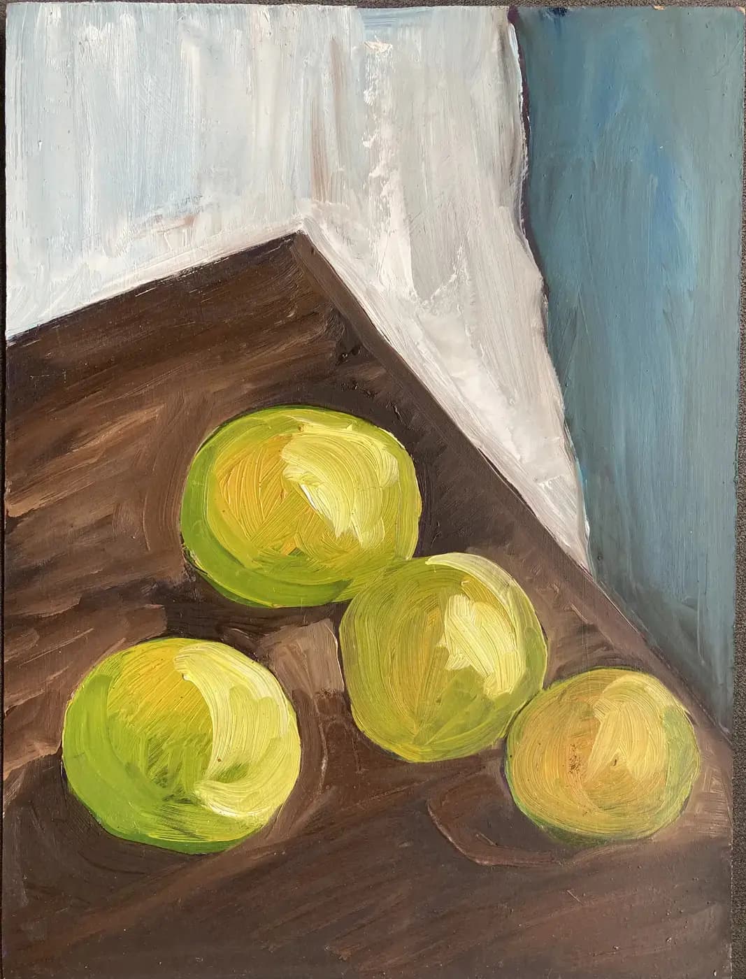 4 Plumbs - Oil on Hard Board - 29.5 x 39.5 cm - £400