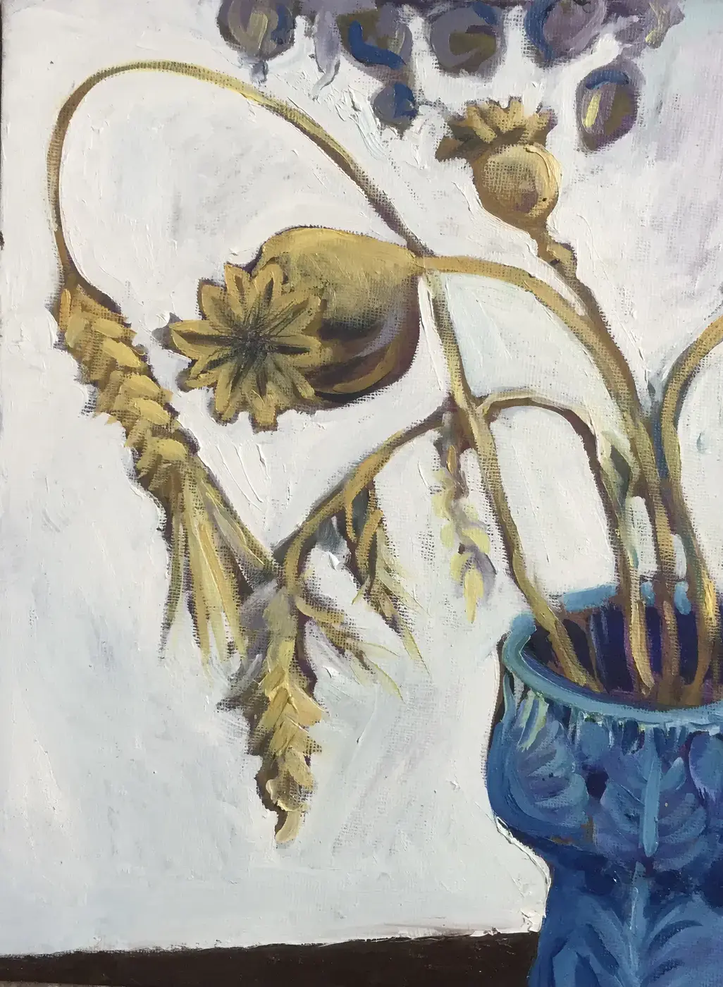 Wheat and Poppies - Oil on Artist Board - 30.4 x 23 cm - £400