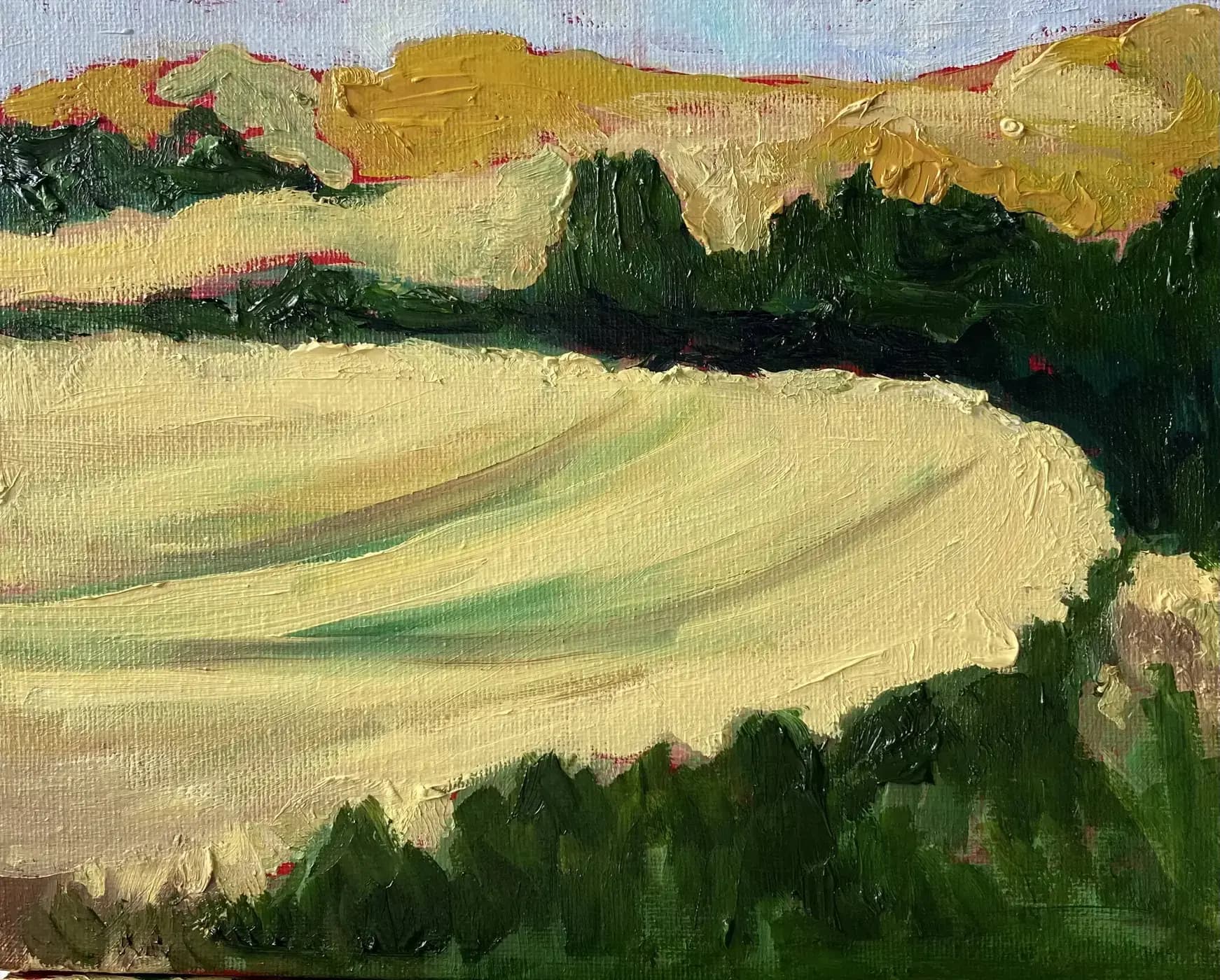 Field Above The Bodega - Oil On Canvas - £400