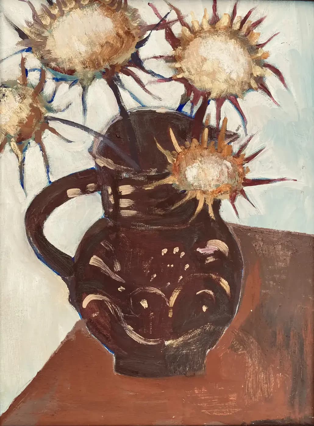 Brown Jug - Oil on Board - private collection