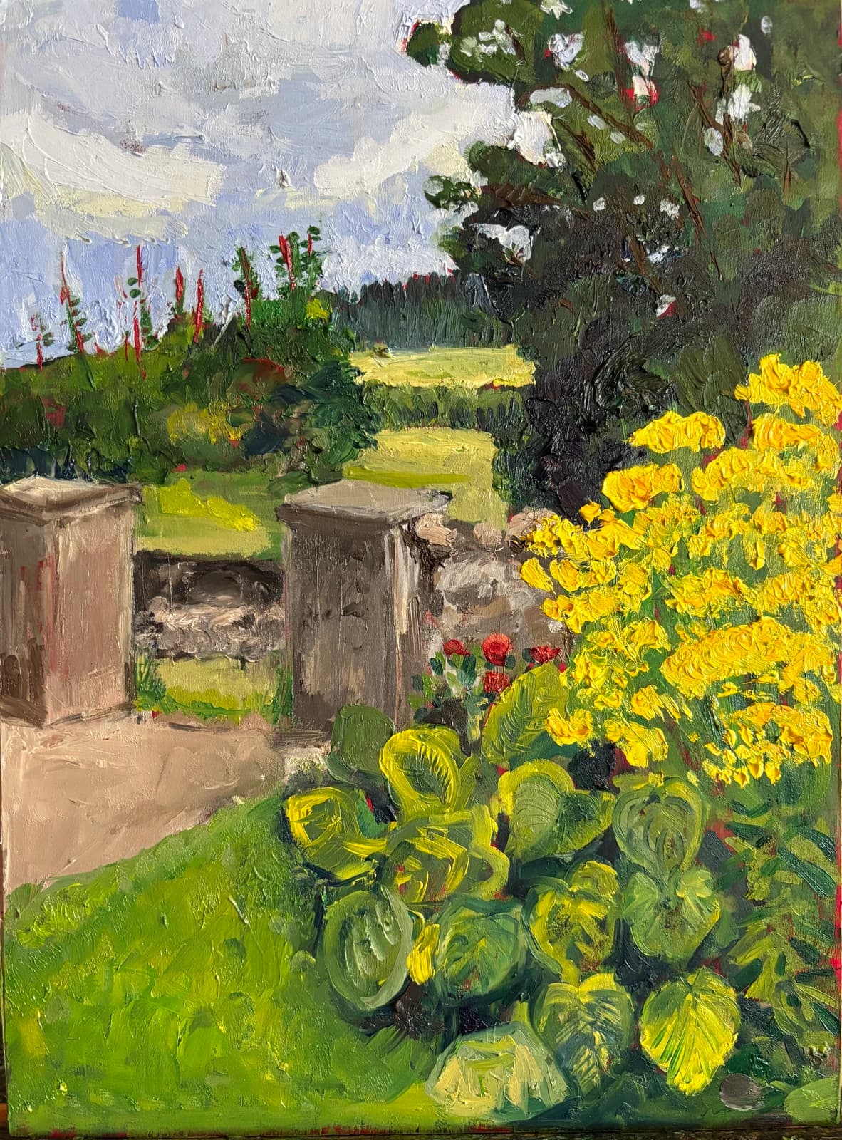 M's Garden - Oil on canvas